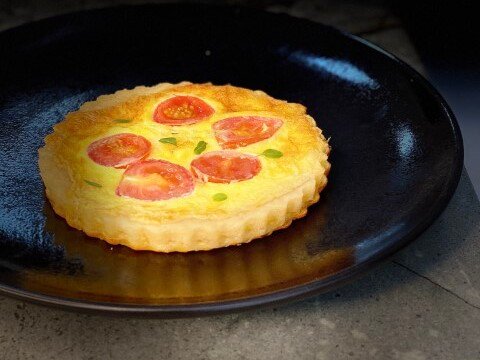 Quiche de Tomate Cereja com Requeijão