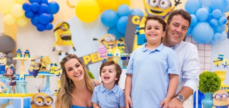 Bela família: Juliana Cremonine – Dr Altacyr Mameri e os filhos Pedro e Gabriel