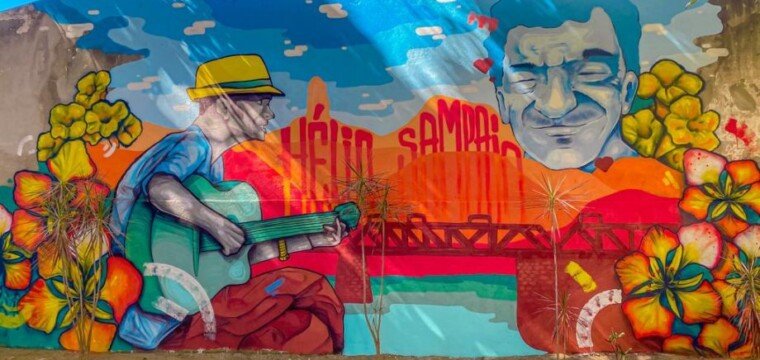 Mural em homenagem a Hélio Sampaio é inaugurado na Casa da Memória