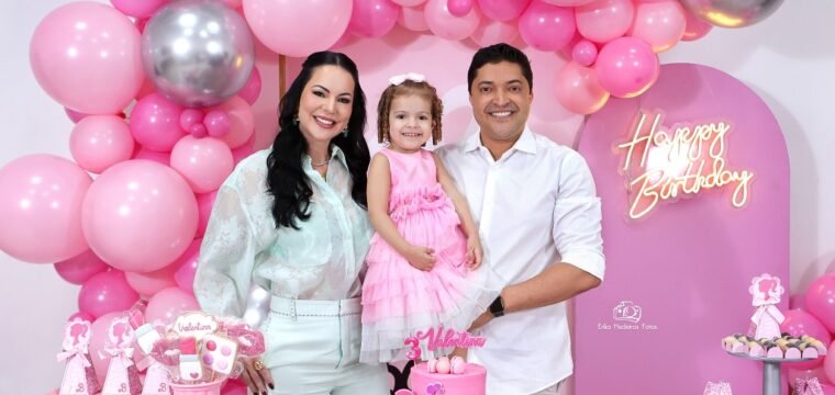 Luana Gasparini e Danilo Freire comemorando 3 anos da filha Valentina. Parabéns!