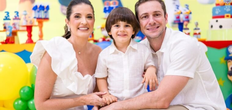 Marcel e Raisa festejando 3 aninhos do filho Marcel