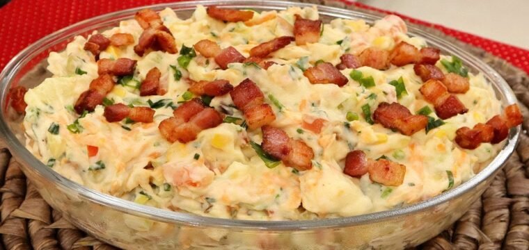 Salada de maionese de bacon