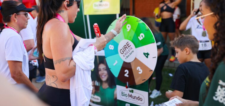 Bio Mundo movimenta arena do Leia Run com roleta de brindes e degustação
